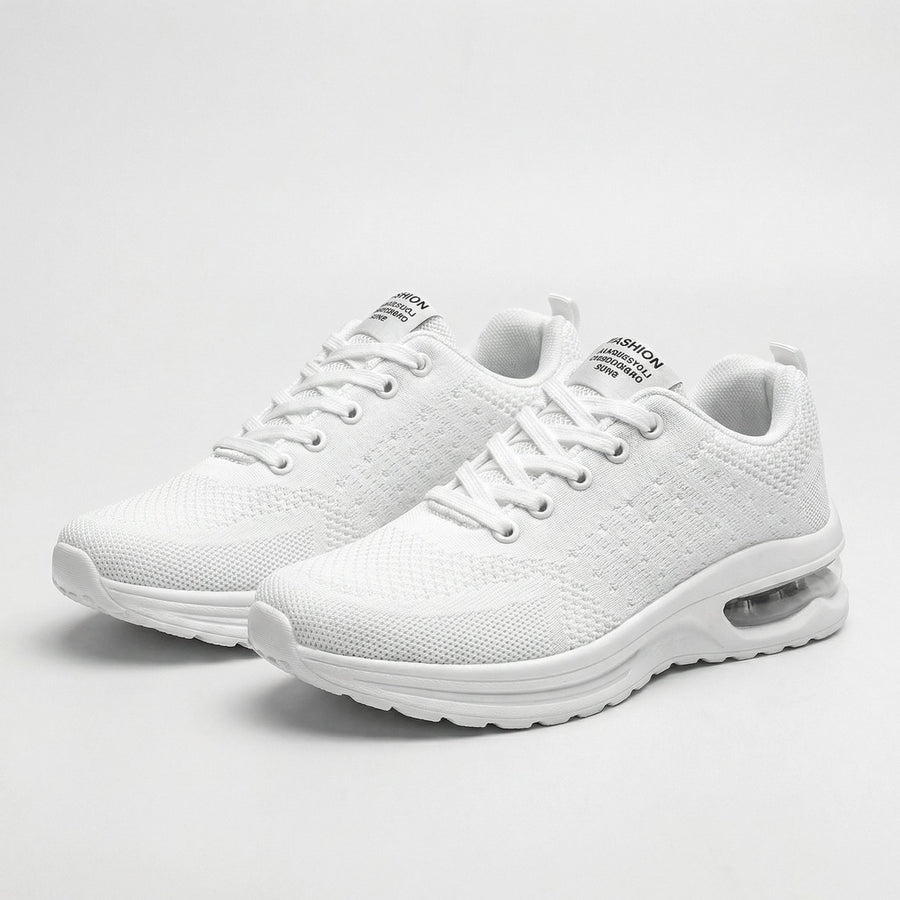 Ella | Cushioned Shoes in All White