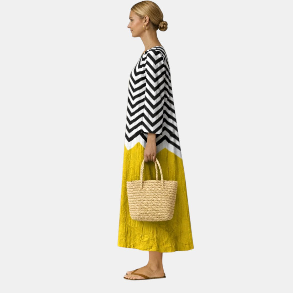 Marietta | Chevron Colour Block Maxi Dress