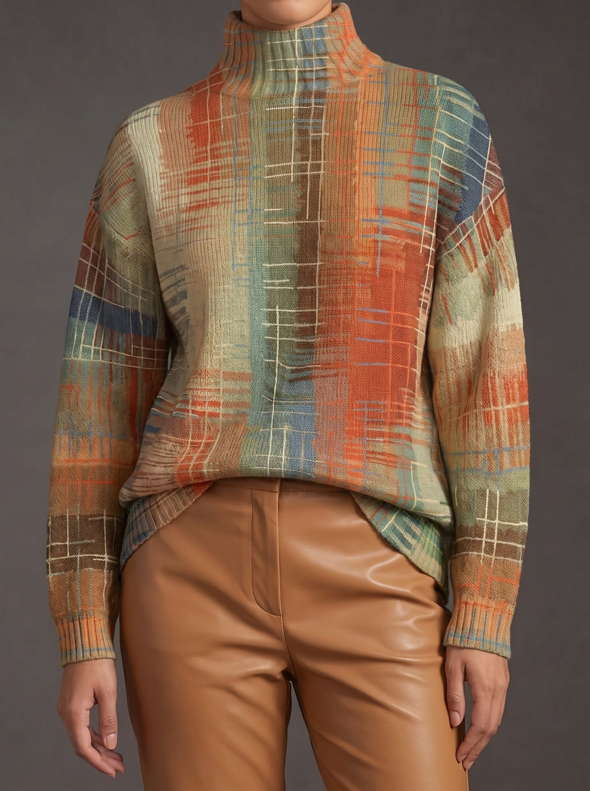 Sorrel | Painted Stripe Turtleneck Jumper