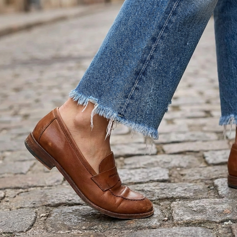 Pauline | Retro Cropped Straight Jeans