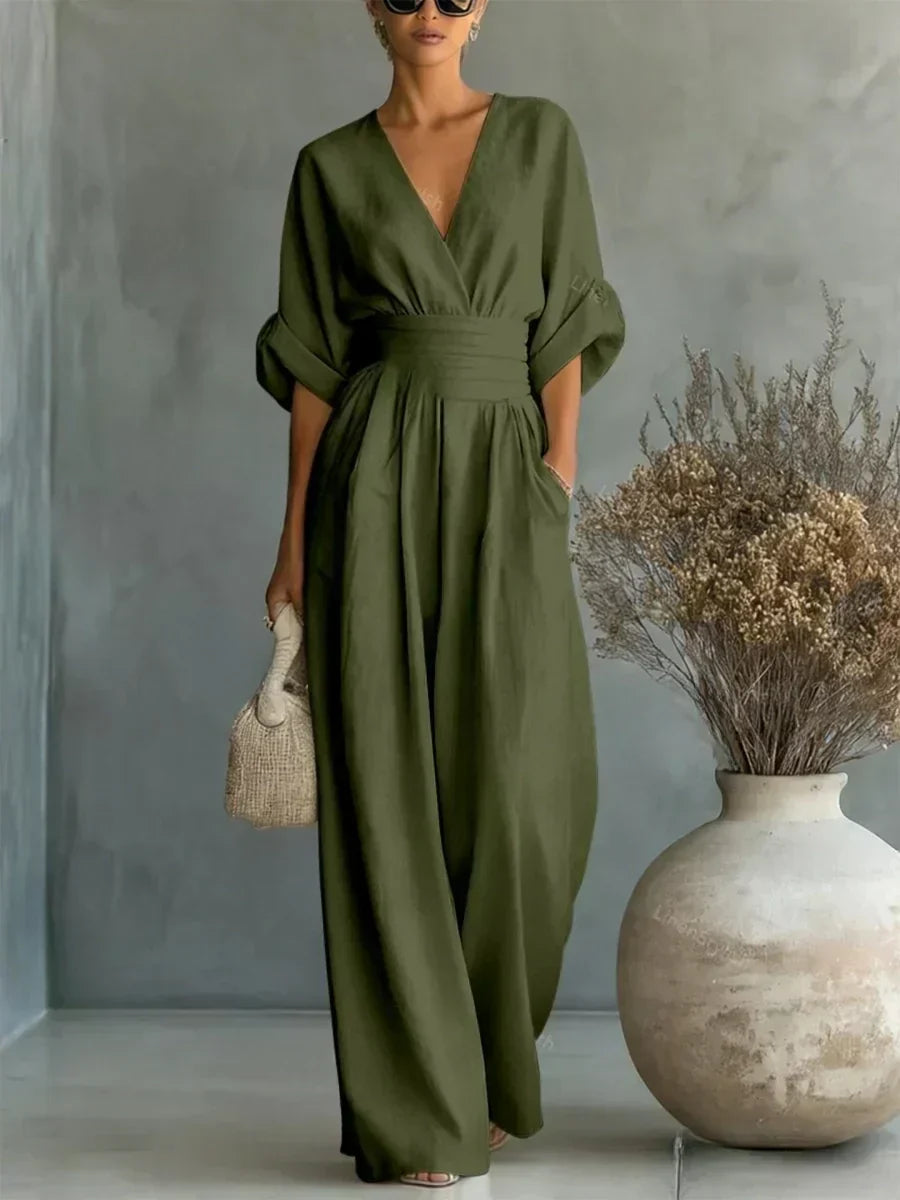 Claire | Elegant Wide Leg Jumpsuit