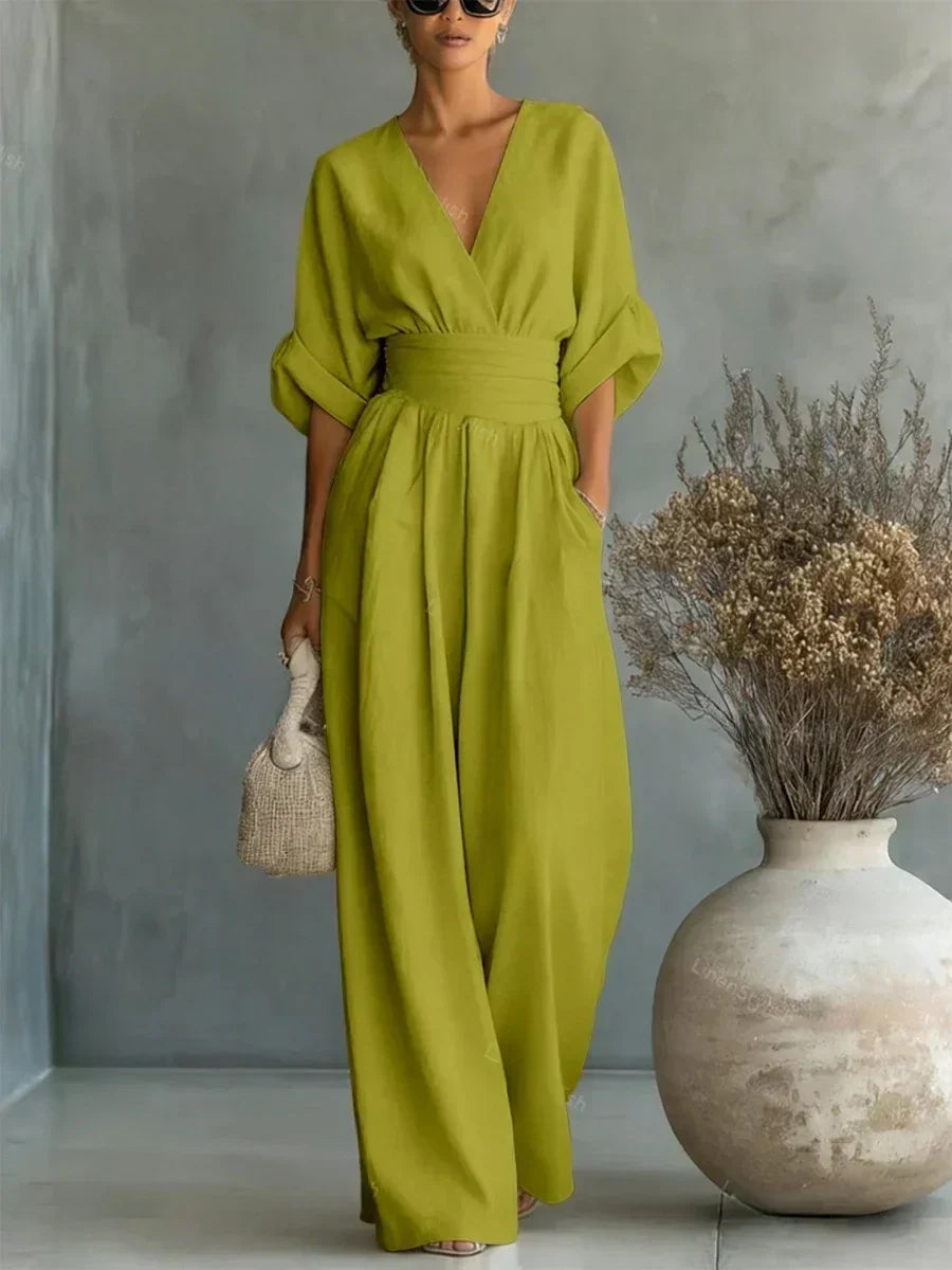 Claire | Elegant Wide Leg Jumpsuit