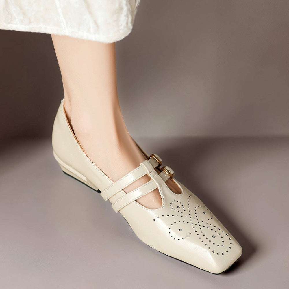 Marisol | Brogued Dual Strap Mary Jane Pump