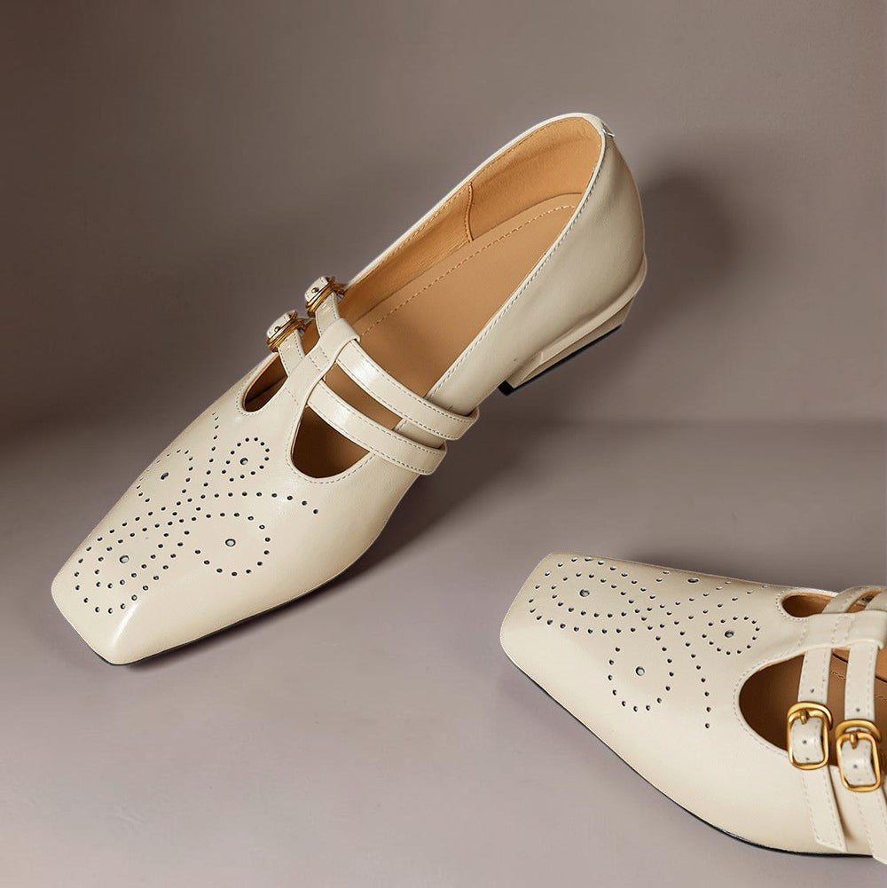 Marisol | Brogued Dual Strap Mary Jane Pump