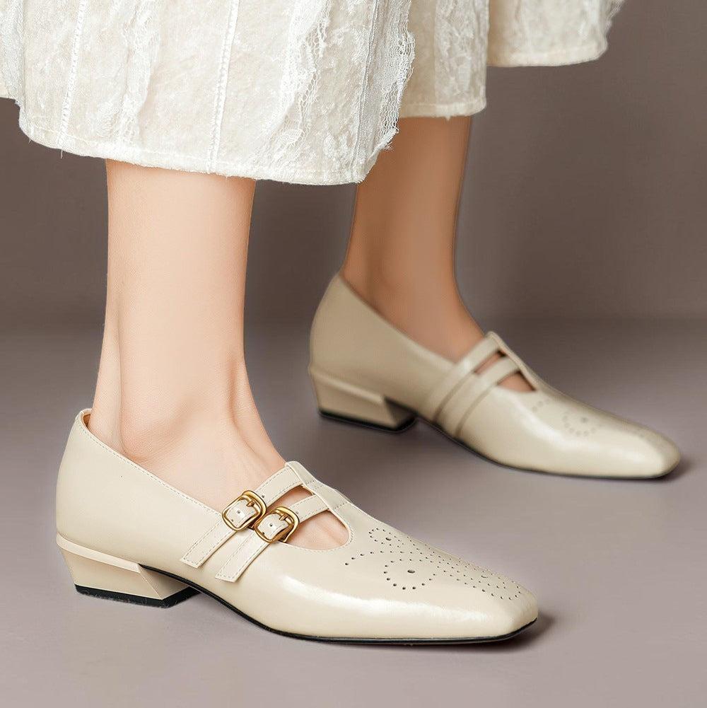Marisol | Brogued Dual Strap Mary Jane Pump