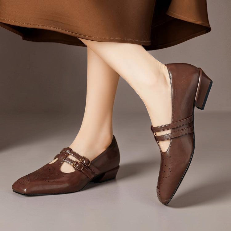 Marisol | Brogued Dual Strap Mary Jane Pump