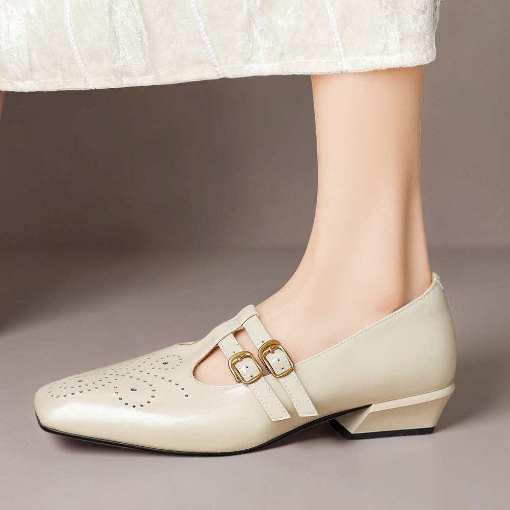 Marisol | Brogued Dual Strap Mary Jane Pump
