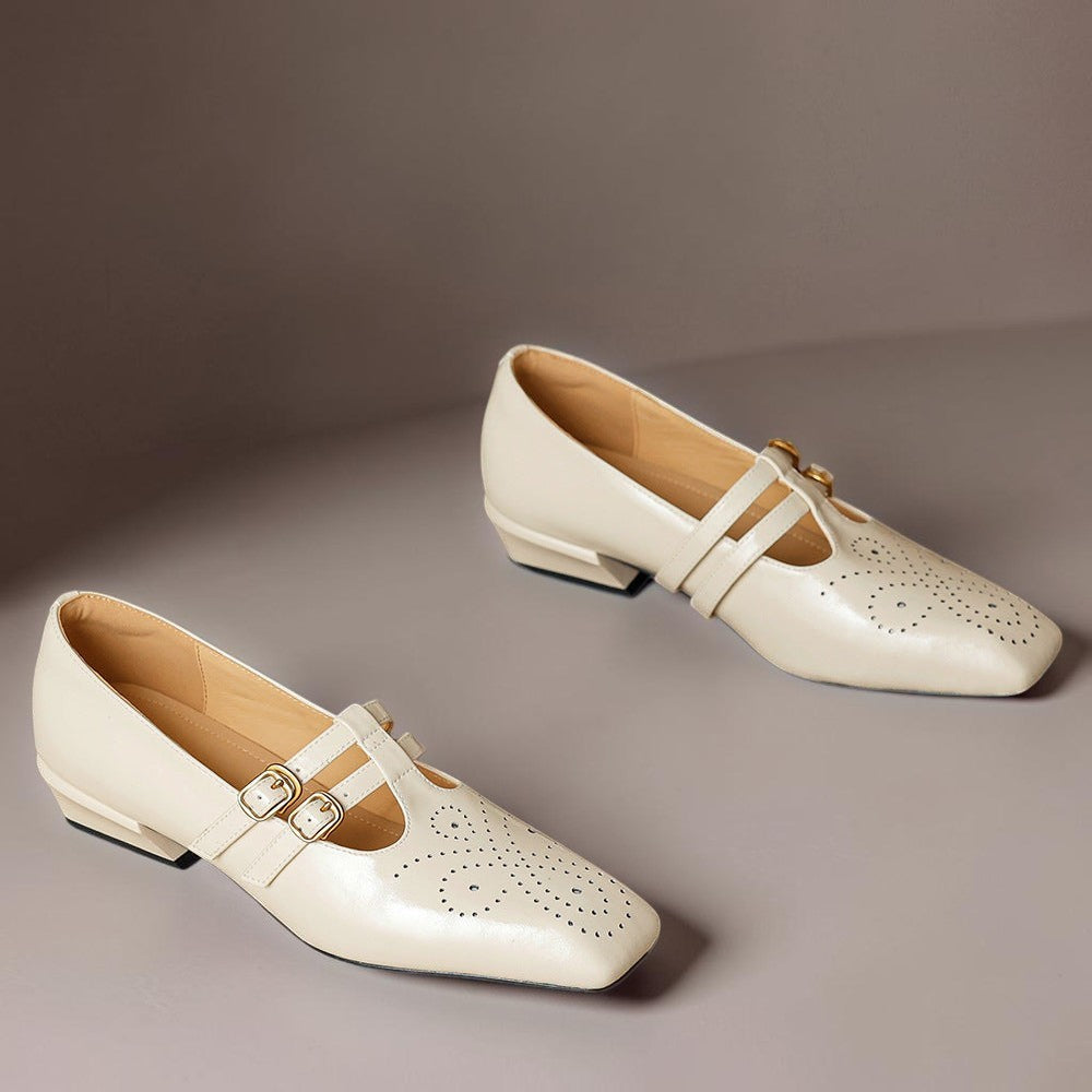 Marisol | Brogued Dual Strap Mary Jane Pump