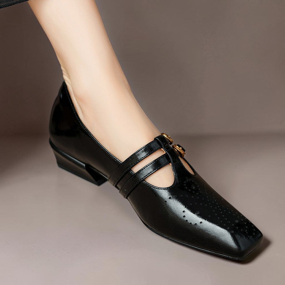 Marisol | Brogued Dual Strap Mary Jane Pump