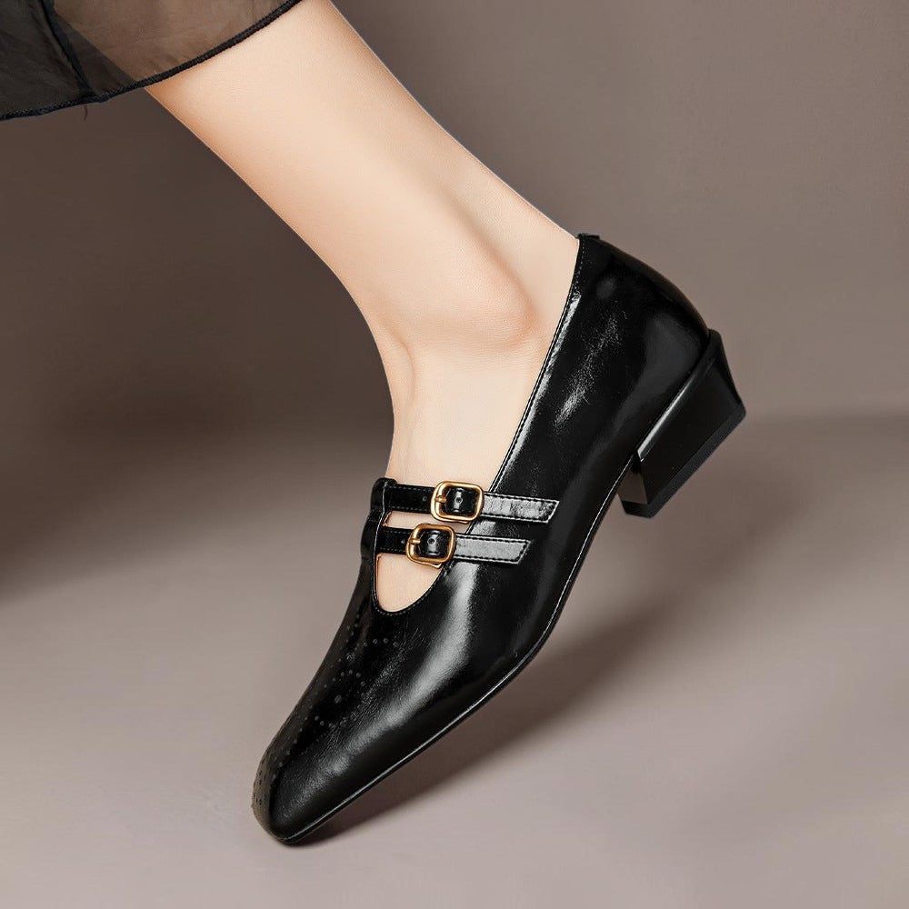 Marisol | Brogued Dual Strap Mary Jane Pump