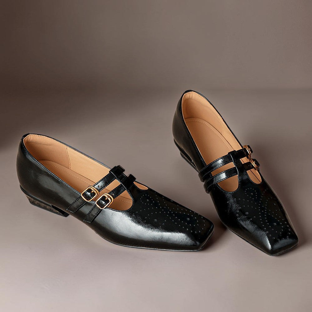 Marisol | Brogued Dual Strap Mary Jane Pump