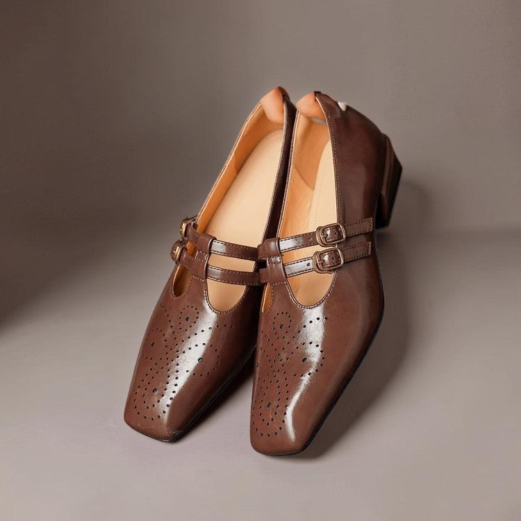 Marisol | Brogued Dual Strap Mary Jane Pump