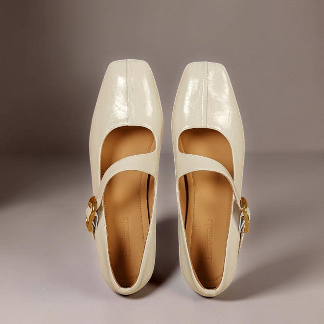 Viora | Leather Mary Jane Heels