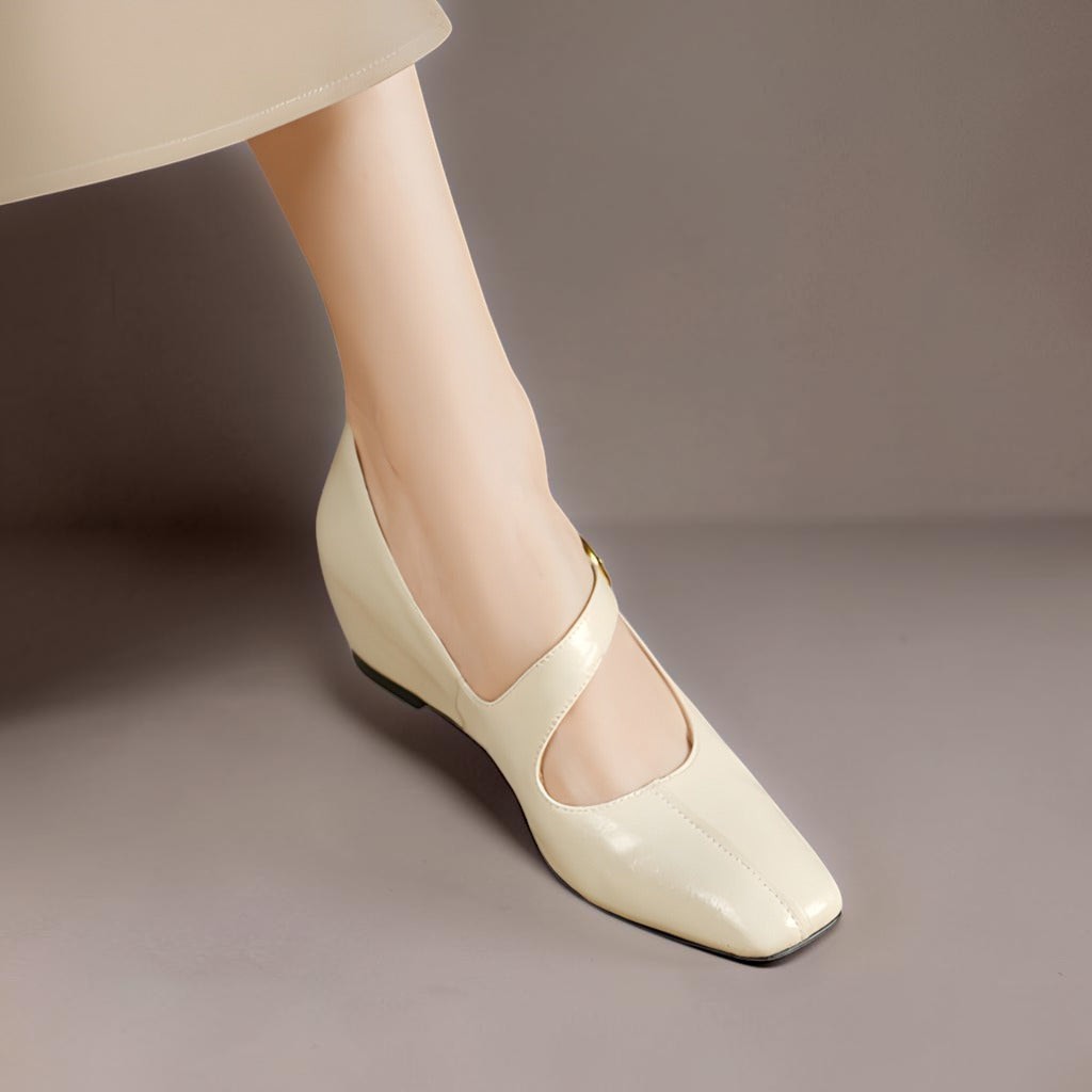Viora | Leather Mary Jane Heels