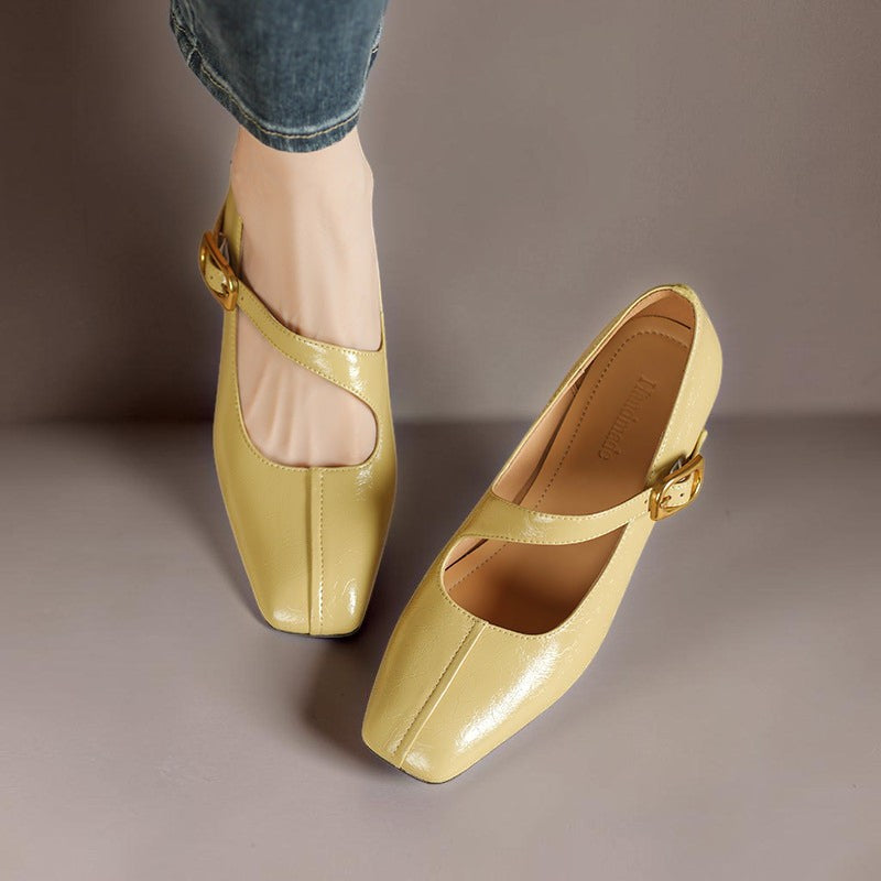 Viora | Leather Mary Jane Heels