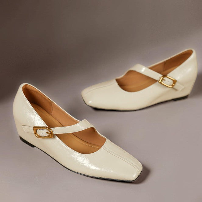 Viora | Leather Mary Jane Heels