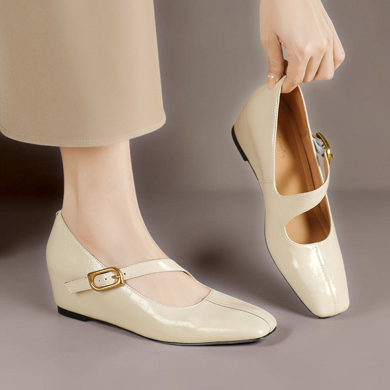 Viora | Leather Mary Jane Heels