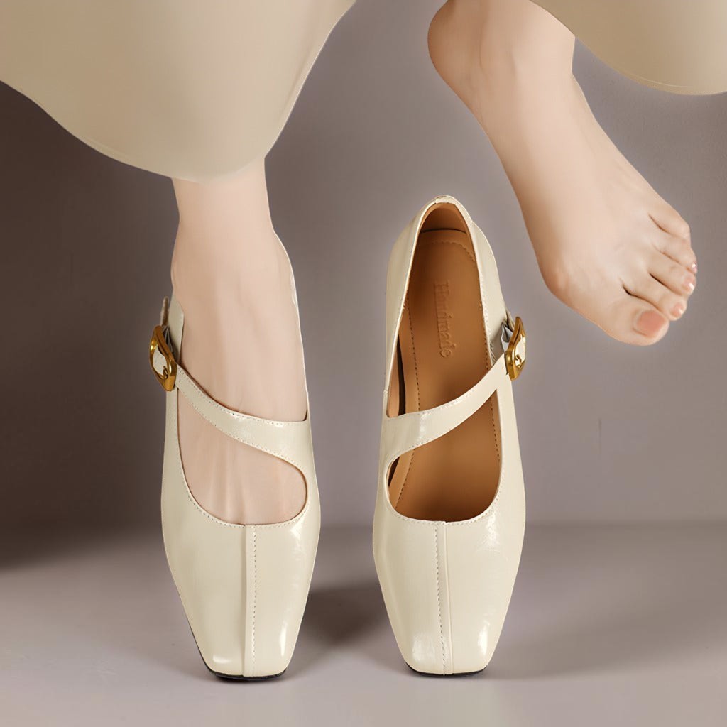 Viora | Leather Mary Jane Heels