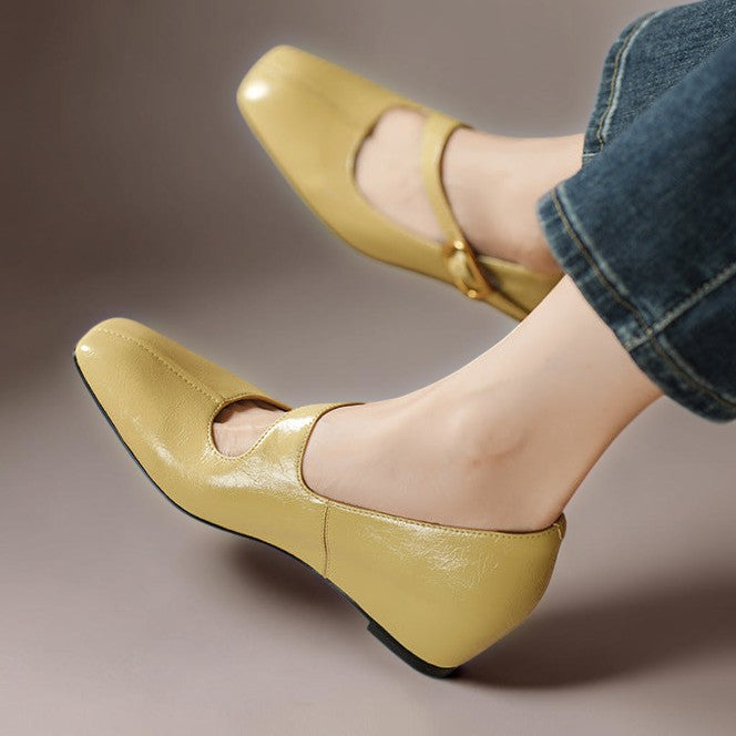 Viora | Leather Mary Jane Heels