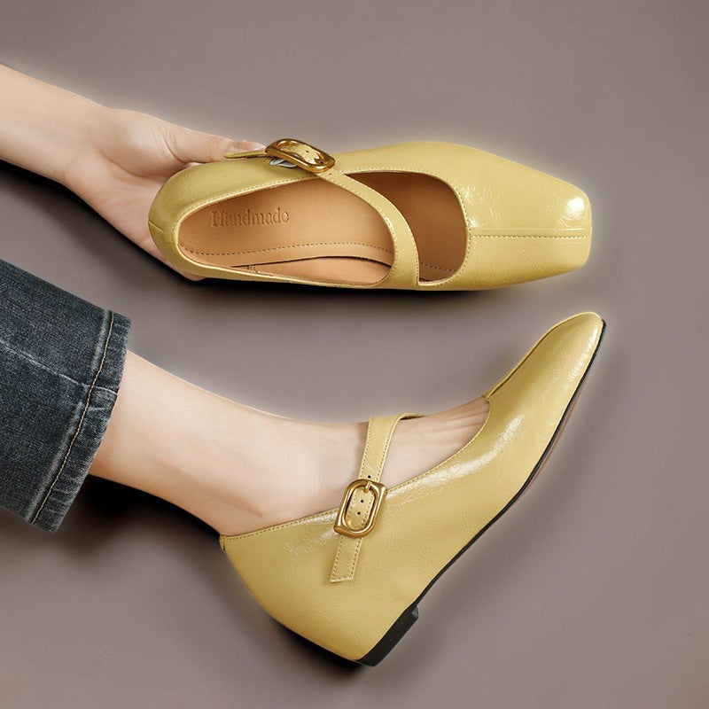 Viora | Leather Mary Jane Heels