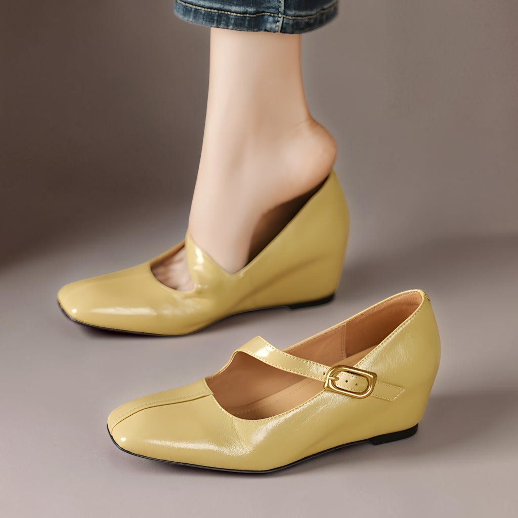 Viora | Leather Mary Jane Heels
