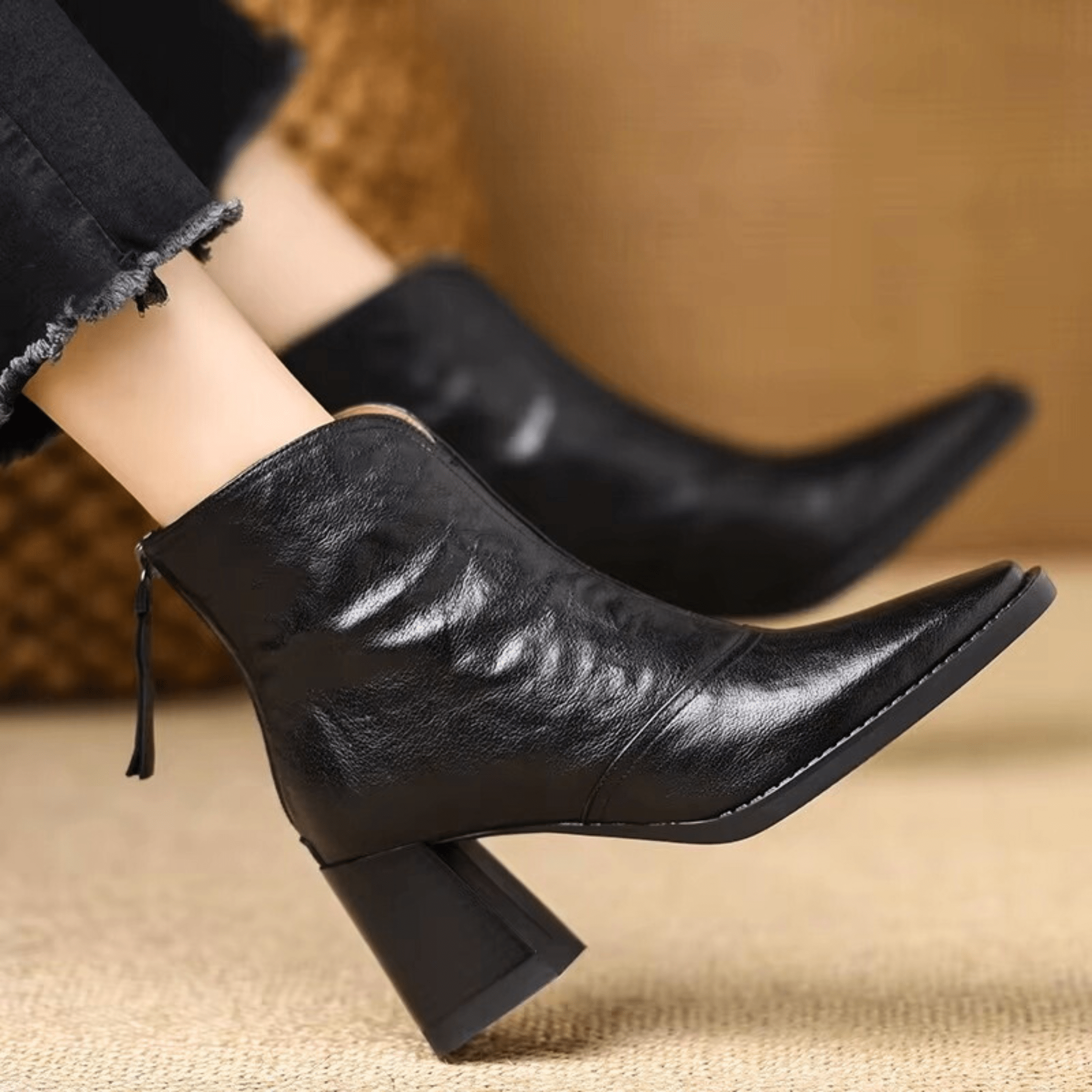 Beatrix | Mid Heel Ankle Boots