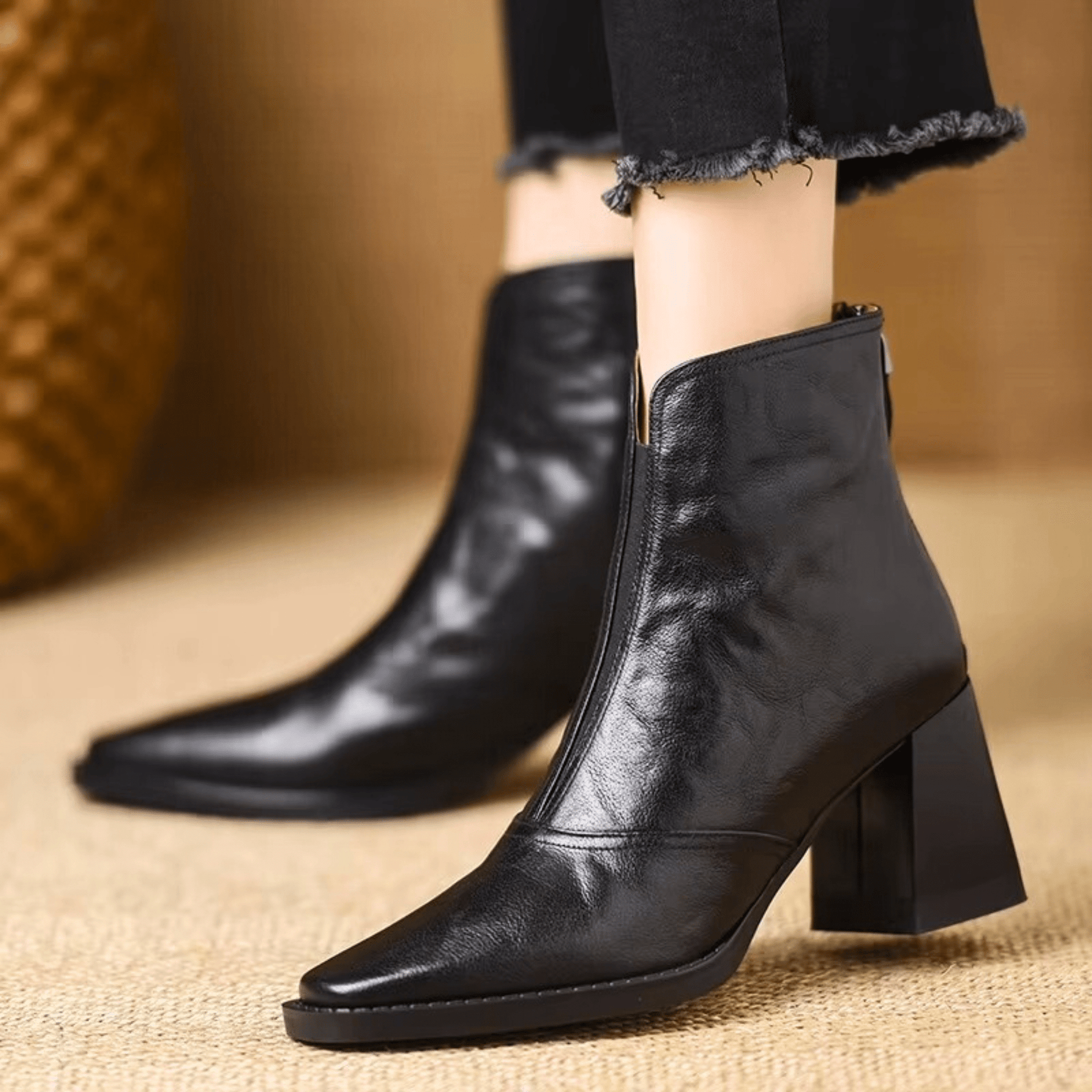Beatrix | Mid Heel Ankle Boots