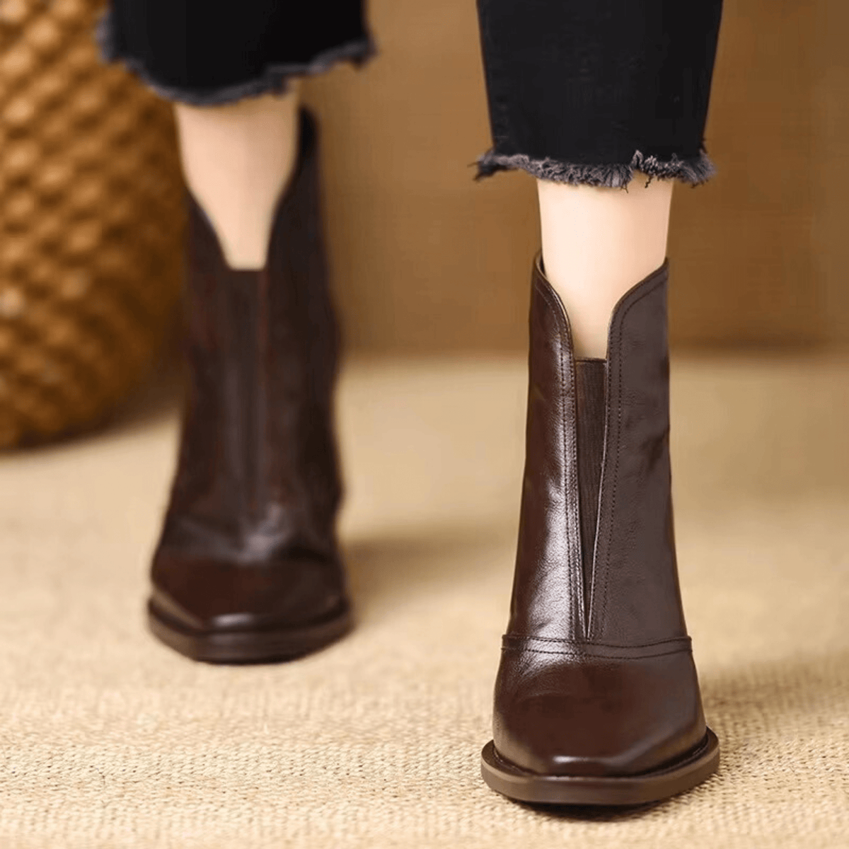 Beatrix | Mid Heel Ankle Boots