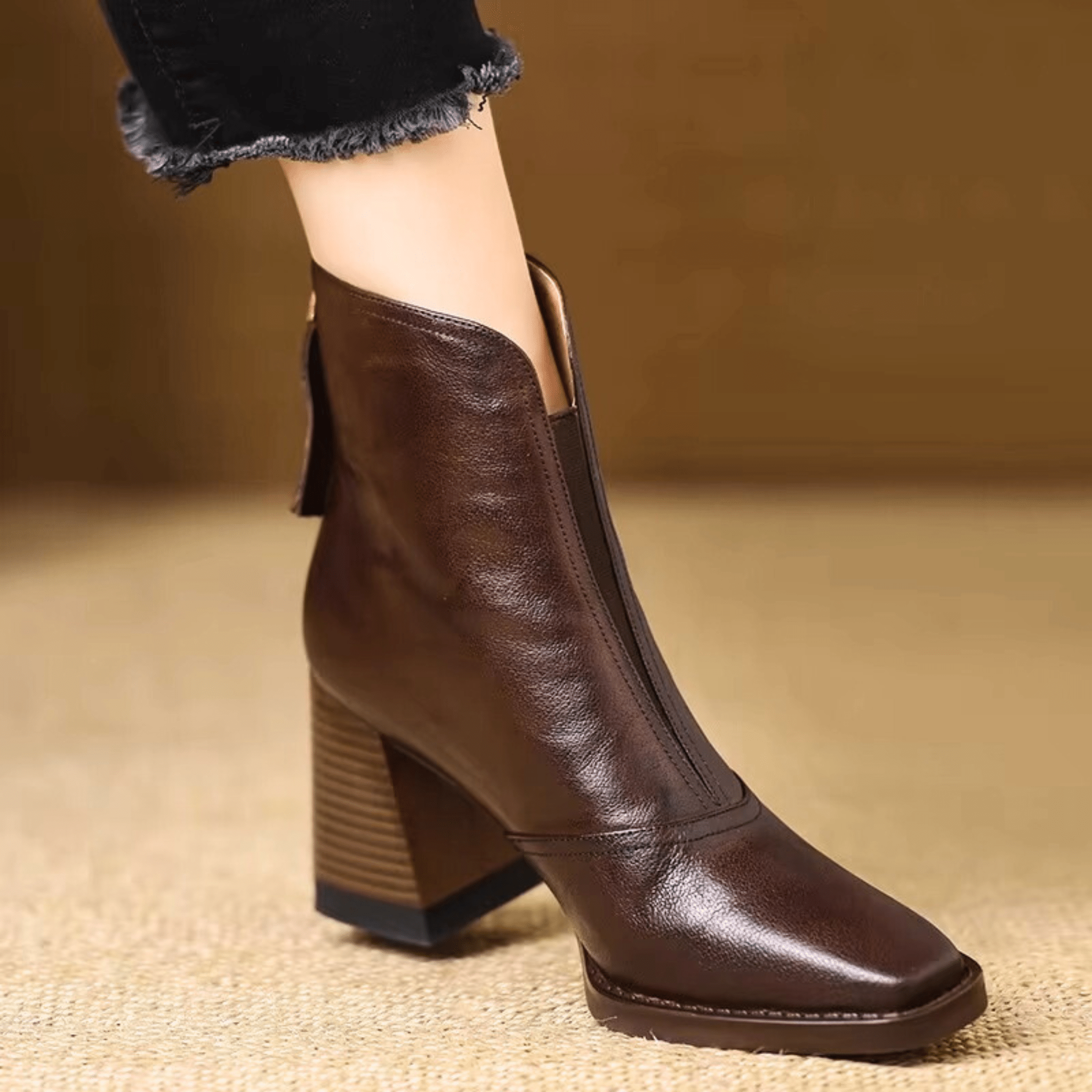 Beatrix | Mid Heel Ankle Boots