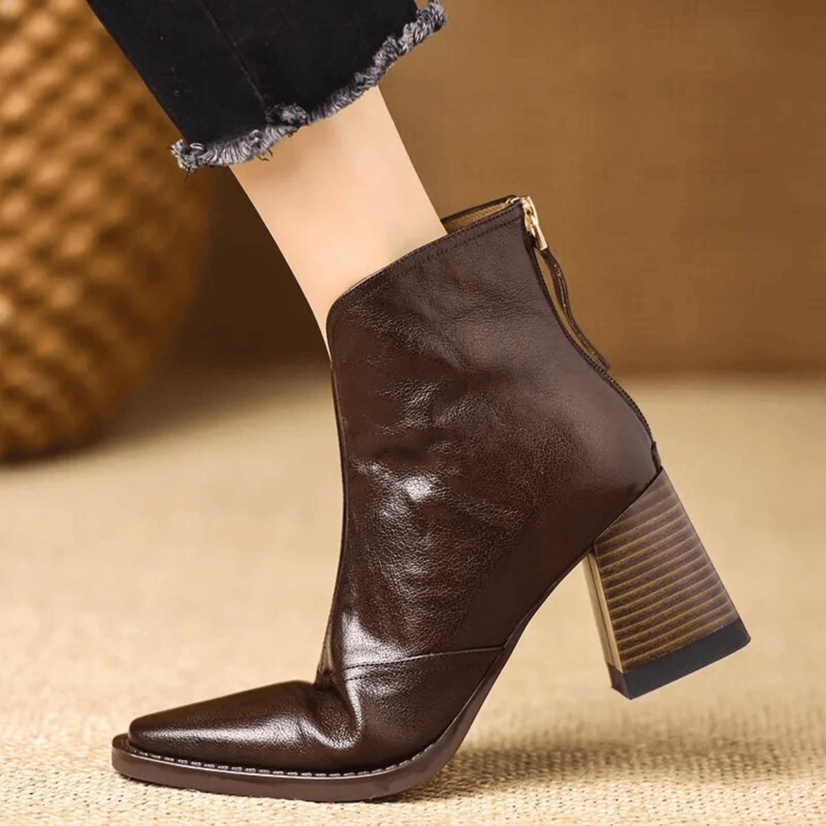 Beatrix | Mid Heel Ankle Boots