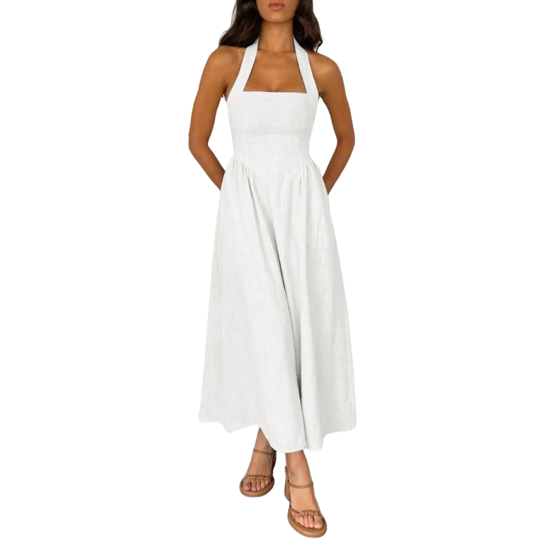 KATE™ – Elegant Sleeveless High-Waist Dress