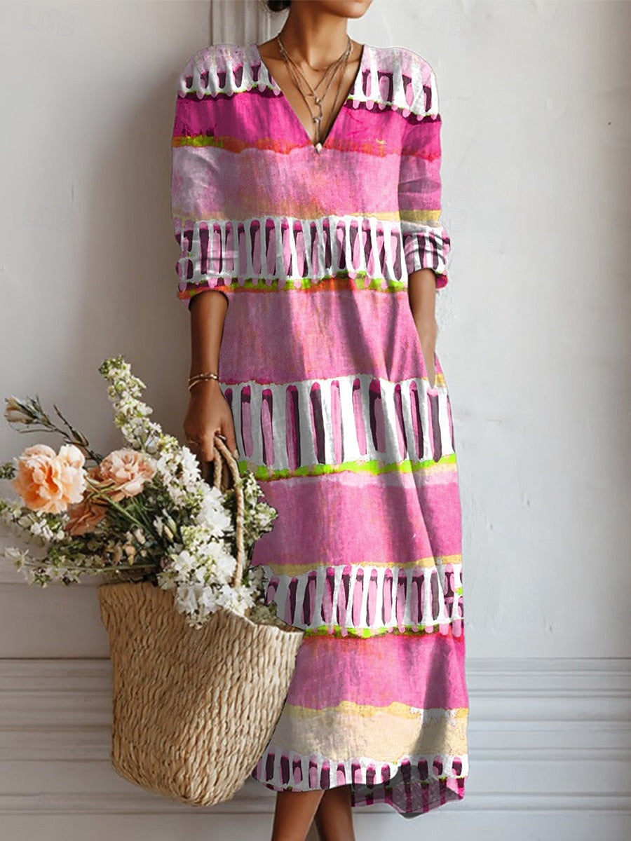 Saffron | Bohemian Painterly Maxi Dress
